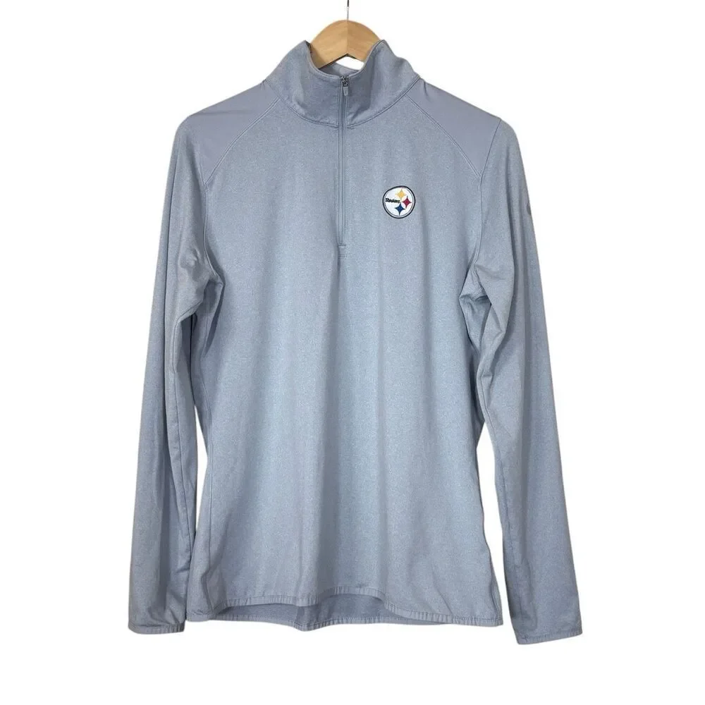 Pittsburgh steelers Nike lucky Azalea 2.0 1/2 zip top gray women’s XL